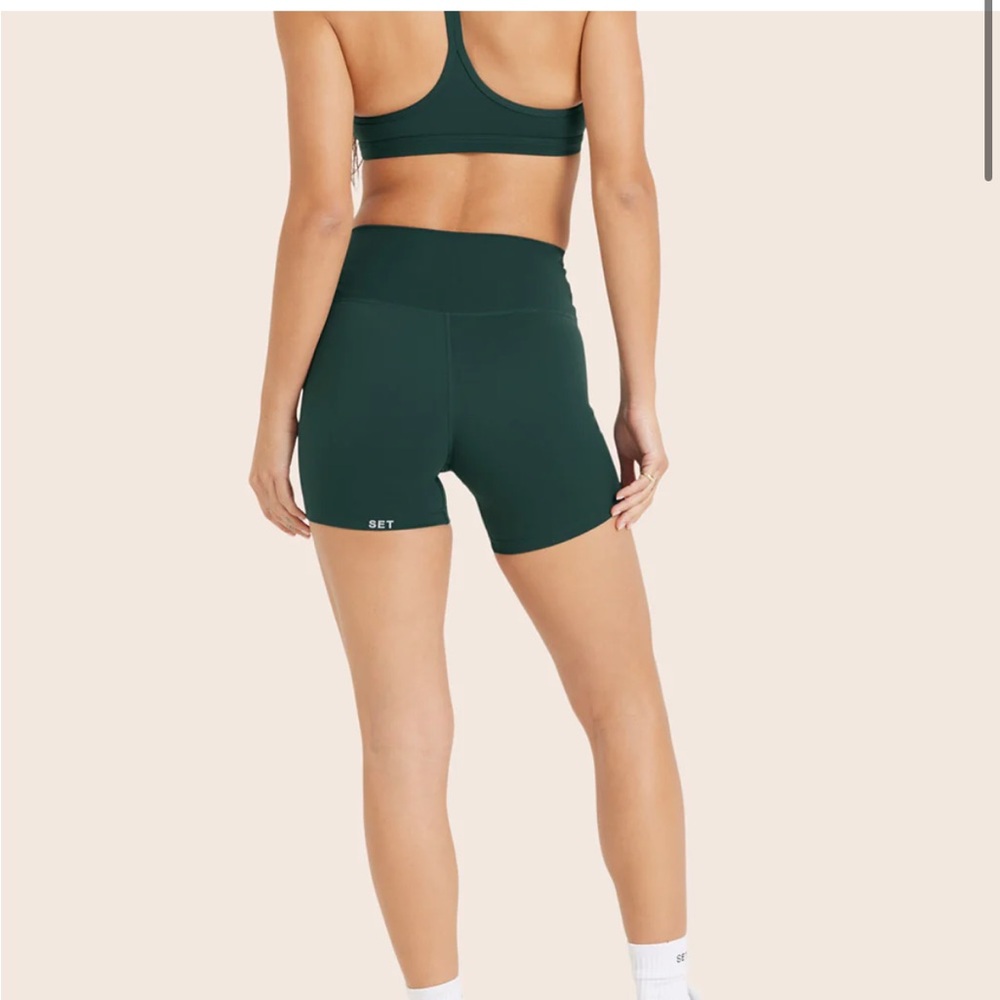 Women's Green High-Waisted Shorts